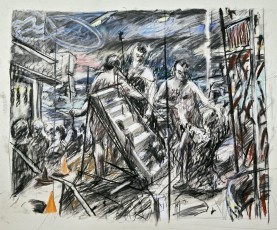 <div class="lightbox-artworktitle">Untitled (Preparatory Drawing for The Embarkation)</div><div class="lightbox-artworkyear">1987</div><div class="lightbox-artworkdescription">Charcoal, pastel and gouache on paper</div><div class="lightbox-artworkdimension">79 x 96 cm</div><div class="lightbox-artworkdimension"></div><div class="lightbox-tagswithlinks"><A rel='nofollow' href='/page/1/?s=%23Charcoal'>#Charcoal</A> <A rel='nofollow' href='/page/1/?s=%23Paper'>#Paper</A> <A rel='nofollow' href='/page/1/?s=%23EarlyWorks'>#EarlyWorks</A> <A rel='nofollow' href='/page/1/?s=%23Pastel'>#Pastel</A> <A rel='nofollow' href='/page/1/?s=%23Gouache'>#Gouache</A></div>
