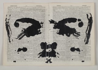 <div class="lightbox-artworktitle">Untitled (Rorschach 1)</div><div class="lightbox-artworkyear">2015</div><div class="lightbox-artworkdescription">Indian ink on Shorter Oxford Dictionary pages</div><div class="lightbox-artworkdimension">27 x 39.5 cm</div><div class="lightbox-artworkdimension"></div><div class="lightbox-tagswithlinks"><a rel='nofollow' href='/page/1/?s=%23Ink'>#Ink</A> <a rel='nofollow' href='/page/1/?s=%23FoundPaper'>#FoundPaper</A> <a rel='nofollow' href='/page/1/?s=%23Lulu'>#Lulu</A></div>