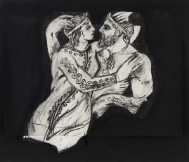 <div class="lightbox-artworktitle">Drawing for Il Ritorno d'Ulisse (Penelope & Ulysses)</div><div class="lightbox-artworkyear">1998</div><div class="lightbox-artworkdescription">Charcoal and poster paint on paper</div><div class="lightbox-artworkdimension">98 x 114 cm</div><div class="lightbox-artworkdimension"></div><div class="lightbox-tagswithlinks"><A rel='nofollow' href='/page/1/?s=%23Charcoal'>#Charcoal</A> <A rel='nofollow' href='/page/1/?s=%23Paper'>#Paper</A> <A>#IlRitornod'Ulisse</A> <A rel='nofollow' href='/page/1/?s=%23PosterPaint'>#PosterPaint</A> <A rel='nofollow' href='/page/1/?s=%23Chalk'>#Chalk</A></div>