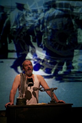 Performance of "Ubu and the Truth Commission", Market Theatre, Johannesburg, July 2014<br/>Photo: Luke Younge