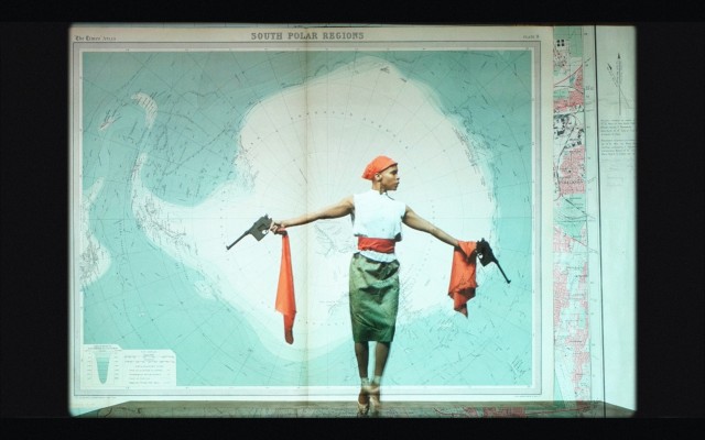 Still from "Notes Towards a Model Opera", 2015, Three channel film installation