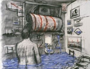 <div class="lightbox-artworktitle">Drawing for the film Felix in Exile (Felix with Seismograph)</div><div class="lightbox-artworkyear">1994</div><div class="lightbox-artworkdescription">Charcoal and pastel on paper</div><div class="lightbox-artworkdimension">80 x 121 cm</div><div class="lightbox-artworkdimension"></div><div class="lightbox-tagswithlinks"><a rel='nofollow' href='/page/1/?s=%23Charcoal'>#Charcoal</A> <a rel='nofollow' href='/page/1/?s=%23Paper'>#Paper</A> <a rel='nofollow' href='/page/1/?s=%23DrawingsForProjection'>#DrawingsForProjection</A> <a rel='nofollow' href='/page/1/?s=%23Pastel'>#Pastel</A> <a rel='nofollow' href='/page/1/?s=%23FelixInExile'>#FelixInExile</A></div>