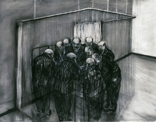 <div class="lightbox-artworktitle">History of the Main Complaint (Consultation)</div><div class="lightbox-artworkyear">1996</div><div class="lightbox-artworkdescription">Charcoal and pastel on paper</div><div class="lightbox-artworkdimension">120 x 160 cm</div><div class="lightbox-artworkdimension"></div><div class="lightbox-tagswithlinks"><a rel='nofollow' href='/page/1/?s=%23Charcoal'>#Charcoal</A> <a rel='nofollow' href='/page/1/?s=%23Paper'>#Paper</A> <a rel='nofollow' href='/page/1/?s=%23DrawingsForProjection'>#DrawingsForProjection</A> <a rel='nofollow' href='/page/1/?s=%23Pastel'>#Pastel</A> <a rel='nofollow' href='/page/1/?s=%23HistoryOfTheMainComplaint'>#HistoryOfTheMainComplaint</A></div>