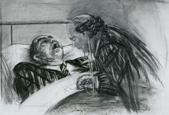 <div class="lightbox-artworktitle">Drawing for the film History of the Main Complaint (Second Opinion)</div><div class="lightbox-artworkyear">1996</div><div class="lightbox-artworkdescription">Charcoal and pastel on paper</div><div class="lightbox-artworkdimension">80 x 121 cm</div><div class="lightbox-artworkdimension"></div><div class="lightbox-tagswithlinks"><a rel='nofollow' href='/page/1/?s=%23Charcoal'>#Charcoal</A> <a rel='nofollow' href='/page/1/?s=%23Paper'>#Paper</A> <a rel='nofollow' href='/page/1/?s=%23DrawingsForProjection'>#DrawingsForProjection</A> <a rel='nofollow' href='/page/1/?s=%23Pastel'>#Pastel</A> <a rel='nofollow' href='/page/1/?s=%23HistoryOfTheMainComplaint'>#HistoryOfTheMainComplaint</A></div>