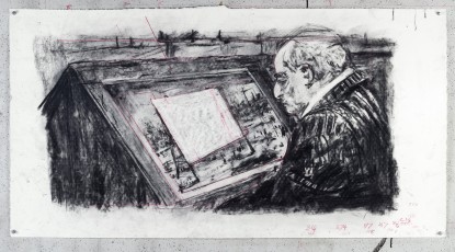 <div class="lightbox-artworktitle">Drawing for City Deep (Soho Studying Vitrine)</div><div class="lightbox-artworkyear">2019</div><div class="lightbox-artworkdescription">Charcoal and red pencil on paper </div><div class="lightbox-artworkdimension">63.5 x 121 cm</div><div class="lightbox-artworkdimension"></div><div class="lightbox-tagswithlinks"><a rel='nofollow' href='/page/1/?s=%23Charcoal'>#Charcoal</A> <a rel='nofollow' href='/page/1/?s=%23Paper'>#Paper</A> <a rel='nofollow' href='/page/1/?s=%23DrawingsForProjection'>#DrawingsForProjection</A> <a rel='nofollow' href='/page/1/?s=%23ColouredPencil'>#ColouredPencil</A> <a rel='nofollow' href='/page/1/?s=%23CityDeep'>#CityDeep</A></div>