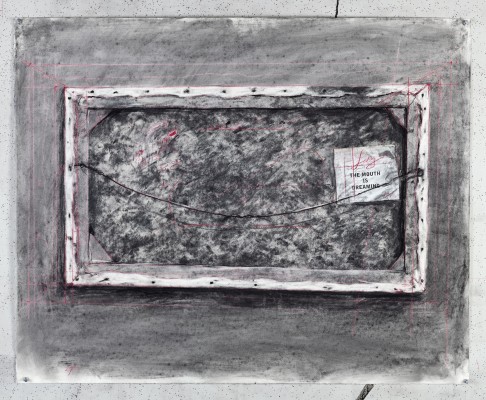 <div class="lightbox-artworktitle">Drawing for City Deep (The Mouth Is Dreaming)</div><div class="lightbox-artworkyear">2018</div><div class="lightbox-artworkdescription">Charcoal and red pencil on paper </div><div class="lightbox-artworkdimension">80 x 98 cm</div><div class="lightbox-artworkdimension"></div><div class="lightbox-tagswithlinks"><a rel='nofollow' href='/page/1/?s=%23Charcoal'>#Charcoal</A> <a rel='nofollow' href='/page/1/?s=%23Paper'>#Paper</A> <a rel='nofollow' href='/page/1/?s=%23DrawingsForProjection'>#DrawingsForProjection</A> <a rel='nofollow' href='/page/1/?s=%23ColouredPencil'>#ColouredPencil</A> <a rel='nofollow' href='/page/1/?s=%23CityDeep'>#CityDeep</A></div>