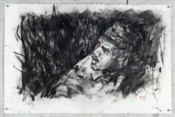 <div class="lightbox-artworktitle">Drawing for City Deep (Miner in Pit)</div><div class="lightbox-artworkyear">2019</div><div class="lightbox-artworkdescription">Charcoal and red pencil on paper </div><div class="lightbox-artworkdimension">52 x 79.5 cm</div><div class="lightbox-artworkdimension"></div><div class="lightbox-tagswithlinks"><a rel='nofollow' href='/page/1/?s=%23Charcoal'>#Charcoal</A> <a rel='nofollow' href='/page/1/?s=%23Paper'>#Paper</A> <a rel='nofollow' href='/page/1/?s=%23DrawingsForProjection'>#DrawingsForProjection</A> <a rel='nofollow' href='/page/1/?s=%23ColouredPencil'>#ColouredPencil</A> <a rel='nofollow' href='/page/1/?s=%23CityDeep'>#CityDeep</A></div>