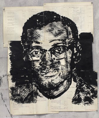 <div class="lightbox-artworktitle">Untitled (Patrice Lumumba I)</div><div class="lightbox-artworkyear">2016</div><div class="lightbox-artworkdescription">Indian ink and red pencil on found ledger pages</div><div class="lightbox-artworkdimension">87 x 76 cm</div><div class="lightbox-artworkdimension"></div><div class="lightbox-tagswithlinks"><A rel='nofollow' href='/page/1/?s=%23Ink'>#Ink</A> <A rel='nofollow' href='/page/1/?s=%23FoundPaper'>#FoundPaper</A> <A rel='nofollow' href='/page/1/?s=%23Portrait'>#Portrait</A> <A rel='nofollow' href='/page/1/?s=%23NotesTowardsAModelOpera'>#NotesTowardsAModelOpera</A></div>