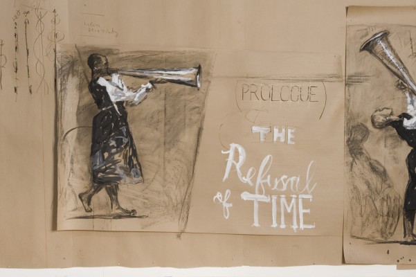<div class="lightbox-artworktitle">Drawing for The Refusal of Time (Prologue)</div><div class="lightbox-artworkyear">2011</div><div class="lightbox-artworkdescription">Poster paint, charcoal and coloured pencil on brown paper</div><div class="lightbox-artworkdimension">150 x 230 cm</div><div class="lightbox-artworkdimension"></div><div class="lightbox-tagswithlinks"><a rel='nofollow' href='/page/1/?s=%23Charcoal'>#Charcoal</A> <a rel='nofollow' href='/page/1/?s=%23Paper'>#Paper</A> <a rel='nofollow' href='/page/1/?s=%23TheRefusalofTime'>#TheRefusalofTime</A> <a rel='nofollow' href='/page/1/?s=%23ColouredPencil'>#ColouredPencil</A></div>