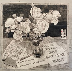 <div class="lightbox-artworktitle">Resist the attempt (to construct an argument )</div><div class="lightbox-artworkyear">2025</div><div class="lightbox-artworkdescription">Indian ink, coloured pencil and collage on Phumani handmade paper</div><div class="lightbox-artworkdimension">181.4 x 194 cm</div><div class="lightbox-artworkdimension"></div>