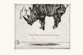 <div class="lightbox-artworktitle">Three Rhinos, Fig. 1 Crowd Pleaser </div><div class="lightbox-artworkyear">2005</div><div class="lightbox-artworkdescription">Drypoint and Pastel on Hahnemühle, Warm White 300</div><div class="lightbox-artworkdimension">28.5 x 32.5 cm</div><div class="lightbox-artworkdimension">Edition of 45</div><div class="lightbox-tagswithlinks"><A href='/page/1/?s=%23Paper'>#Paper</A> <A href='/page/1/?s=%23Series'>#Series</A> <A href='/page/1/?s=%23Edition'>#Edition</A> <A href='/page/1/?s=%23TheMagicFlute'>#TheMagicFlute</A> <A href='/page/1/?s=%23Pastel'>#Pastel</A> <A href='/page/1/?s=%23Drypoint'>#Drypoint</A></div>