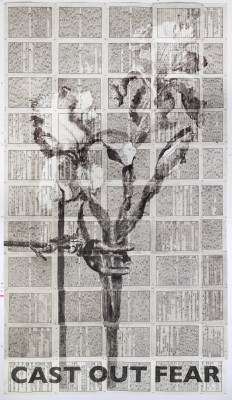 <div class="lightbox-artworktitle">Drawing for Notes Towards a Model Opera (Cast Out Fear)</div><div class="lightbox-artworkyear">2015</div><div class="lightbox-artworkdescription">Indian ink on found paper</div><div class="lightbox-artworkdimension">327.5 x 187.5 cm</div><div class="lightbox-artworkdimension"></div><div class="lightbox-tagswithlinks"><A rel='nofollow' href='/page/1/?s=%23Ink'>#Ink</A> <A rel='nofollow' href='/page/1/?s=%23FoundPaper'>#FoundPaper</A> <A rel='nofollow' href='/page/1/?s=%23Flower'>#Flower</A> <A rel='nofollow' href='/page/1/?s=%23Text'>#Text</A> <A rel='nofollow' href='/page/1/?s=%23NotesTowardsAModelOpera'>#NotesTowardsAModelOpera</A></div>
