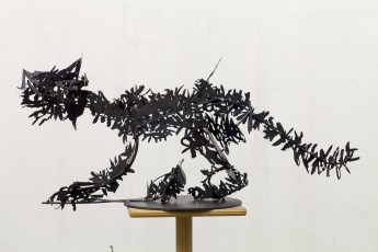 <div class="lightbox-artworktitle">Cat / Coffee Pot I</div><div class="lightbox-artworkyear">2019</div><div class="lightbox-artworkdescription">Painted steel </div><div class="lightbox-artworkdimension">42 x 100 x 22 cm</div><div class="lightbox-artworkdimension"></div><div class="lightbox-tagswithlinks"><a rel='nofollow' href='/page/1/?s=%23Steel'>#Steel</A> <a rel='nofollow' href='/page/1/?s=%23Rotating'>#Rotating</A></div>