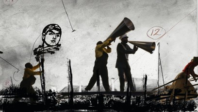 <div class="lightbox-artworktitle">More Sweetly Play the Dance</div><div class="lightbox-artworkyear">2015</div><div class="lightbox-artworkdescription">8 channel HD film installation, four meagaphones</div><div class="lightbox-artworkdimension">15 min</div><div class="lightbox-artworkdimension">Edition of 9</div><div class="lightbox-tagswithlinks"><A rel='nofollow' href='/page/1/?s=%23Installation'>#Installation</A> <A rel='nofollow' href='/page/1/?s=%23Edition'>#Edition</A> <A rel='nofollow' href='/page/1/?s=%23MultipleChannel'>#MultipleChannel</A> <A rel='nofollow' href='/page/1/?s=%23LiveAction'>#LiveAction</A> <A rel='nofollow' href='/page/1/?s=%23Procession'>#Procession</A></div>