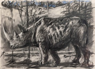 <div class="lightbox-artworktitle">Untitled (Rhino)</div><div class="lightbox-artworkyear">1989</div><div class="lightbox-artworkdescription">Charcoal and pastel on paper</div><div class="lightbox-artworkdimension">70 x 100 cm</div><div class="lightbox-artworkdimension"></div><div class="lightbox-tagswithlinks"><a rel='nofollow' href='/page/1/?s=%23Charcoal'>#Charcoal</A> <a rel='nofollow' href='/page/1/?s=%23Paper'>#Paper</A> <a rel='nofollow' href='/page/1/?s=%23EarlyWorks'>#EarlyWorks</A> <a rel='nofollow' href='/page/1/?s=%23Pastel'>#Pastel</A></div>