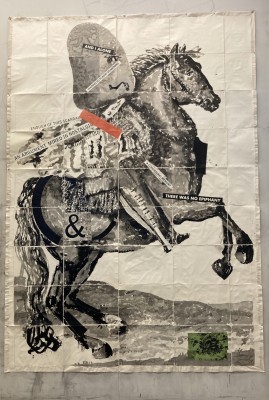 <div class="lightbox-artworktitle">There Was No Epiphany (Nose on Horseback)</div><div class="lightbox-artworkyear">2021</div><div class="lightbox-artworkdescription">Indian ink and Collage on Phumani handmade paper, mounted on raw canvas</div><div class="lightbox-artworkdimension"></div><div class="lightbox-artworkdimension"></div><div class="lightbox-tagswithlinks"><A rel='nofollow' href='/page/1/?s=%23Ink'>#Ink</A> <A rel='nofollow' href='/page/1/?s=%23Paper'>#Paper</A> <A rel='nofollow' href='/page/1/?s=%23Text'>#Text</A> <A rel='nofollow' href='/page/1/?s=%23Series'>#Series</A> <A rel='nofollow' href='/page/1/?s=%23Collage'>#Collage</A> <A rel='nofollow' href='/page/1/?s=%23TheNose'>#TheNose</A></div>