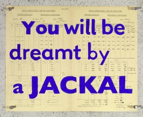 <div class="lightbox-artworktitle">You Will be Dreamt by a Jackal</div><div class="lightbox-artworkyear">2019</div><div class="lightbox-artworkdescription">Pure Afghan Lapis Lazuli watercolour pigment on found pages, hand-painted multiple</div><div class="lightbox-artworkdimension">32.3 x 40.5 cm</div><div class="lightbox-artworkdimension">Edition of </div><div class="lightbox-tagswithlinks"><a rel='nofollow' href='/page/1/?s=%23FoundPaper'>#FoundPaper</A> <a rel='nofollow' href='/page/1/?s=%23Text'>#Text</A> <a rel='nofollow' href='/page/1/?s=%23Series'>#Series</A> <a rel='nofollow' href='/page/1/?s=%23WaitingForTheSibyl'>#WaitingForTheSibyl</A> <a rel='nofollow' href='/page/1/?s=%23Watercolour'>#Watercolour</A></div>