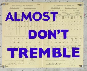 <div class="lightbox-artworktitle">Almost Don't Tremble </div><div class="lightbox-artworkyear">2019</div><div class="lightbox-artworkdescription">Pure Afghan Lapis Lazuli watercolour pigment on found pages, hand-painted multiple</div><div class="lightbox-artworkdimension">32.3 x 40.5 cm</div><div class="lightbox-artworkdimension">Edition of </div><div class="lightbox-tagswithlinks"><a rel='nofollow' href='/page/1/?s=%23FoundPaper'>#FoundPaper</A> <a rel='nofollow' href='/page/1/?s=%23Text'>#Text</A> <a rel='nofollow' href='/page/1/?s=%23Series'>#Series</A> <a rel='nofollow' href='/page/1/?s=%23WaitingForTheSibyl'>#WaitingForTheSibyl</A> <a rel='nofollow' href='/page/1/?s=%23Watercolour'>#Watercolour</A></div>