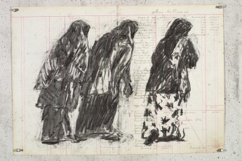 <div class="lightbox-artworktitle">Drawing for Triumphs and Laments (Widows of Lampedusa)</div><div class="lightbox-artworkyear">2014</div><div class="lightbox-artworkdescription">Charcoal on found ledger pages</div><div class="lightbox-artworkdimension">47 x 66.5 cm</div><div class="lightbox-artworkdimension"></div><div class="lightbox-tagswithlinks"><a rel='nofollow' href='/page/1/?s=%23Charcoal'>#Charcoal</A> <a rel='nofollow' href='/page/1/?s=%23FoundPaper'>#FoundPaper</A> <a rel='nofollow' href='/page/1/?s=%23Triumphs&Laments'>#Triumphs&Laments</A></div>