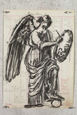<div class="lightbox-artworktitle">Drawing for Triumphs and Laments (Winged Victory I)</div><div class="lightbox-artworkyear">2014</div><div class="lightbox-artworkdescription">Charcoal and red pencil on found ledger pages</div><div class="lightbox-artworkdimension">47 x 33 cm</div><div class="lightbox-artworkdimension"></div><div class="lightbox-tagswithlinks"><a rel='nofollow' href='/page/1/?s=%23Charcoal'>#Charcoal</A> <a rel='nofollow' href='/page/1/?s=%23FoundPaper'>#FoundPaper</A> <a rel='nofollow' href='/page/1/?s=%23Triumphs&Laments'>#Triumphs&Laments</A></div>