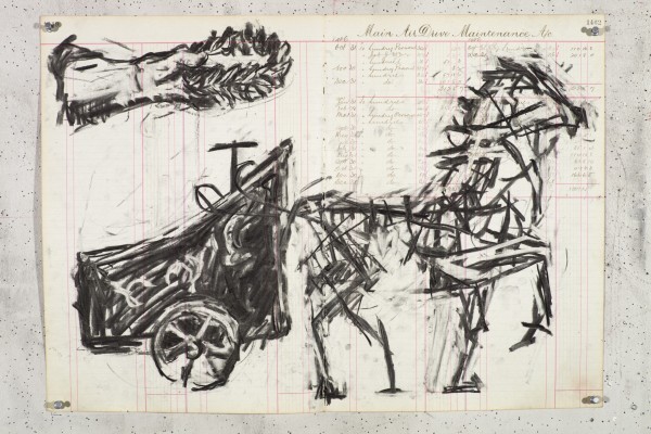 <div class="lightbox-artworktitle">Drawing for Triumphs and Laments (Triumphal Chariot and Laurel Crown)</div><div class="lightbox-artworkyear">2014</div><div class="lightbox-artworkdescription">Charcoal on found ledger pages</div><div class="lightbox-artworkdimension">47 x 66.5 cm</div><div class="lightbox-artworkdimension"></div><div class="lightbox-tagswithlinks"><a rel='nofollow' href='/page/1/?s=%23Charcoal'>#Charcoal</A> <a rel='nofollow' href='/page/1/?s=%23Paper'>#Paper</A> <a rel='nofollow' href='/page/1/?s=%23Triumphs&Laments'>#Triumphs&Laments</A></div>