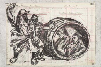 <div class="lightbox-artworktitle">Drawing for Triumphs and Laments (Persecution of Jewish Man)</div><div class="lightbox-artworkyear">2014</div><div class="lightbox-artworkdescription">Charcoal on found ledger pages</div><div class="lightbox-artworkdimension">47 x 66.5 cm</div><div class="lightbox-artworkdimension"></div><div class="lightbox-tagswithlinks"><a rel='nofollow' href='/page/1/?s=%23Charcoal'>#Charcoal</A> <a rel='nofollow' href='/page/1/?s=%23FoundPaper'>#FoundPaper</A> <a rel='nofollow' href='/page/1/?s=%23Triumphs&Laments'>#Triumphs&Laments</A></div>