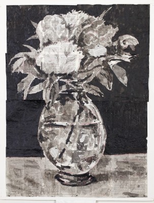<div class="lightbox-artworktitle">Drawing for Notes Towards a Model Opera (Flowers in Vase I)</div><div class="lightbox-artworkyear">2015</div><div class="lightbox-artworkdescription">Indian ink and red pencil on found text (FM - WIP  can get more detail from Philip Tinari)</div><div class="lightbox-artworkdimension">98 x 72.5 cm</div><div class="lightbox-artworkdimension"></div><div class="lightbox-tagswithlinks"><A rel='nofollow' href='/page/1/?s=%23Ink'>#Ink</A> <A rel='nofollow' href='/page/1/?s=%23FoundPaper'>#FoundPaper</A> <A rel='nofollow' href='/page/1/?s=%23Flower'>#Flower</A> <A rel='nofollow' href='/page/1/?s=%23NotesTowardsAModelOpera'>#NotesTowardsAModelOpera</A></div>