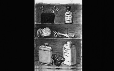 <div class="lightbox-artworktitle">Medicine Chest</div><div class="lightbox-artworkyear">2001</div><div class="lightbox-artworkdescription">35mm film transferred to video and DVD, projected within a medicine cabinet</div><div class="lightbox-artworkdimension">5 min 50 sec</div><div class="lightbox-artworkdimension">Edition of 8</div><div class="lightbox-tagswithlinks"><A rel='nofollow' href='/page/1/?s=%23Charcoal'>#Charcoal</A> <A rel='nofollow' href='/page/1/?s=%23Installation'>#Installation</A> <A rel='nofollow' href='/page/1/?s=%23Edition'>#Edition</A> <A rel='nofollow' href='/page/1/?s=%23SingleChannel'>#SingleChannel</A> <A rel='nofollow' href='/page/1/?s=%23Animation'>#Animation</A></div>