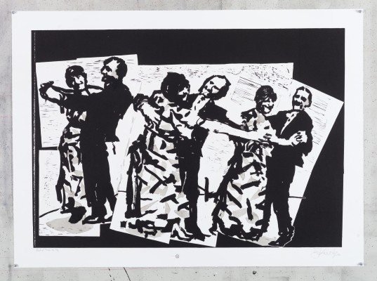 <div class="lightbox-artworktitle">The Dancers</div><div class="lightbox-artworkyear">2017</div><div class="lightbox-artworkdescription">Linocut and hand-painting on BFK Reeves Velin 300 gsm </div><div class="lightbox-artworkdimension">89 x 121 cm</div><div class="lightbox-artworkdimension">Edition of </div><div class="lightbox-tagswithlinks"><a rel='nofollow' href='/page/1/?s=%23Edition'>#Edition</A> <a rel='nofollow' href='/page/1/?s=%23Linocut'>#Linocut</A> <a rel='nofollow' href='/page/1/?s=%23Lulu'>#Lulu</A></div>
