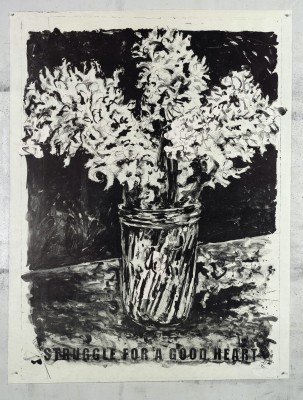 <div class="lightbox-artworktitle">Bunch of Flowers in a Vase</div><div class="lightbox-artworkyear">2017</div><div class="lightbox-artworkdescription">Lithograph on Korean paper</div><div class="lightbox-artworkdimension">169 x 128 cm</div><div class="lightbox-artworkdimension">Edition of 18</div><div class="lightbox-tagswithlinks"><A rel='nofollow' href='/page/1/?s=%23Flower'>#Flower</A> <A rel='nofollow' href='/page/1/?s=%23Text'>#Text</A> <A rel='nofollow' href='/page/1/?s=%23Edition'>#Edition</A> <A rel='nofollow' href='/page/1/?s=%23NotesTowardsAModelOpera'>#NotesTowardsAModelOpera</A> <A rel='nofollow' href='/page/1/?s=%23Lithograph'>#Lithograph</A></div>