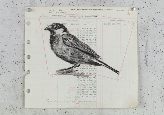<div class="lightbox-artworktitle">Drawing for The Head & the Load (House Sparrow)</div><div class="lightbox-artworkyear">2018</div><div class="lightbox-artworkdescription">Charcoal and red pencil on found ledger pages</div><div class="lightbox-artworkdimension">28 x 31 cm</div><div class="lightbox-artworkdimension"></div><div class="lightbox-tagswithlinks"><a rel='nofollow' href='/page/1/?s=%23Charcoal'>#Charcoal</A> <a rel='nofollow' href='/page/1/?s=%23FoundPaper'>#FoundPaper</A> <a rel='nofollow' href='/page/1/?s=%23TheHead&TheLoad'>#TheHead&TheLoad</A></div>