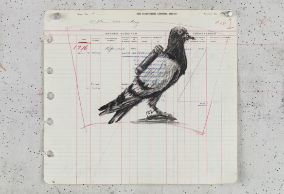<div class="lightbox-artworktitle">Drawing for The Head & the Load (Carrier Pigeon)</div><div class="lightbox-artworkyear">2018</div><div class="lightbox-artworkdescription">Charcoal and red pencil on found ledger pages</div><div class="lightbox-artworkdimension">28 x 31 cm</div><div class="lightbox-artworkdimension"></div><div class="lightbox-tagswithlinks"><a rel='nofollow' href='/page/1/?s=%23Charcoal'>#Charcoal</A> <a rel='nofollow' href='/page/1/?s=%23FoundPaper'>#FoundPaper</A> <a rel='nofollow' href='/page/1/?s=%23TheHead&TheLoad'>#TheHead&TheLoad</A></div>