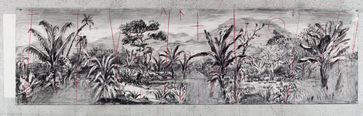 <div class="lightbox-artworktitle">Drawing for The Head & the Load (Mountainous Lanscape with Palms)</div><div class="lightbox-artworkyear">2018</div><div class="lightbox-artworkdescription">Charcoal, red pencil and pastel on paper</div><div class="lightbox-artworkdimension">42 x 480 cm</div><div class="lightbox-artworkdimension"></div><div class="lightbox-tagswithlinks"><a rel='nofollow' href='/page/1/?s=%23Charcoal'>#Charcoal</A> <a rel='nofollow' href='/page/1/?s=%23Paper'>#Paper</A> <a rel='nofollow' href='/page/1/?s=%23TheHead&TheLoad'>#TheHead&TheLoad</A> <a rel='nofollow' href='/page/1/?s=%23ColonialLandscapes'>#ColonialLandscapes</A> <a rel='nofollow' href='/page/1/?s=%23ColouredPencil'>#ColouredPencil</A></div>