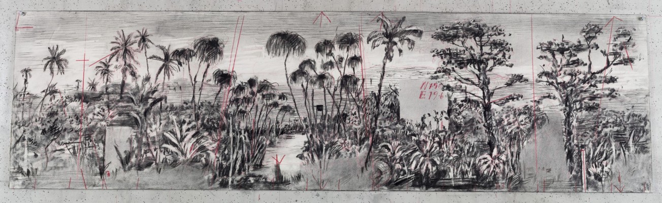 <div class="lightbox-artworktitle">Drawing for The Head & the Load (Mountainous Lanscape with Palms)</div><div class="lightbox-artworkyear">2018</div><div class="lightbox-artworkdescription">Charcoal, red pencil and pastel on paper</div><div class="lightbox-artworkdimension">42 x 480 cm</div><div class="lightbox-artworkdimension"></div><div class="lightbox-tagswithlinks"><a rel='nofollow' href='/page/1/?s=%23Charcoal'>#Charcoal</A> <a rel='nofollow' href='/page/1/?s=%23Paper'>#Paper</A> <a rel='nofollow' href='/page/1/?s=%23TheHead&TheLoad'>#TheHead&TheLoad</A> <a rel='nofollow' href='/page/1/?s=%23ColonialLandscapes'>#ColonialLandscapes</A> <a rel='nofollow' href='/page/1/?s=%23ColouredPencil'>#ColouredPencil</A></div>
