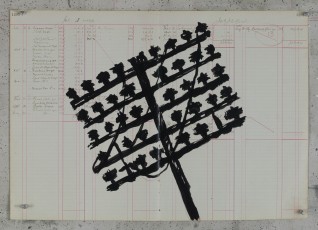 <div class="lightbox-artworktitle">Drawing for The Head & the Load (Telephone Pole)</div><div class="lightbox-artworkyear">2018</div><div class="lightbox-artworkdescription">Indian ink and red pencil on found ledger pages</div><div class="lightbox-artworkdimension">47 x 67 cm</div><div class="lightbox-artworkdimension"></div><div class="lightbox-tagswithlinks"><a rel='nofollow' href='/page/1/?s=%23Ink'>#Ink</A> <a rel='nofollow' href='/page/1/?s=%23FoundPaper'>#FoundPaper</A> <a rel='nofollow' href='/page/1/?s=%23TheHead&TheLoad'>#TheHead&TheLoad</A> <a rel='nofollow' href='/page/1/?s=%23ColouredPencil'>#ColouredPencil</A></div>