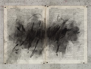 <div class="lightbox-artworktitle">Drawing for The Head & the Load (Erased Ant)</div><div class="lightbox-artworkyear">2018</div><div class="lightbox-artworkdescription">Charcoal and red pencil on found pages</div><div class="lightbox-artworkdimension">27 x 38,5 cm</div><div class="lightbox-artworkdimension"></div><div class="lightbox-tagswithlinks"><a rel='nofollow' href='/page/1/?s=%23Charcoal'>#Charcoal</A> <a rel='nofollow' href='/page/1/?s=%23FoundPaper'>#FoundPaper</A> <a rel='nofollow' href='/page/1/?s=%23TheHead&TheLoad'>#TheHead&TheLoad</A></div>