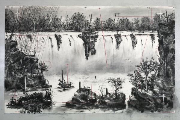 <div class="lightbox-artworktitle">The Pool Ahead</div><div class="lightbox-artworkyear">2018</div><div class="lightbox-artworkdescription">Charcoal and red pencil on paper</div><div class="lightbox-artworkdimension">100 x 160 cm</div><div class="lightbox-artworkdimension"></div><div class="lightbox-tagswithlinks"><a rel='nofollow' href='/page/1/?s=%23Charcoal'>#Charcoal</A> <a rel='nofollow' href='/page/1/?s=%23Landscape'>#Landscape</A> <a rel='nofollow' href='/page/1/?s=%23TheHead&TheLoad'>#TheHead&TheLoad</A> <a rel='nofollow' href='/page/1/?s=%23ColonialLandscapes'>#ColonialLandscapes</A> <a rel='nofollow' href='/page/1/?s=%23ColouredPencil'>#ColouredPencil</A></div>