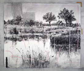 <div class="lightbox-artworktitle">Drawing for The Head & the Load (Pool with Reeds)</div><div class="lightbox-artworkyear">2018</div><div class="lightbox-artworkdescription">Charcoal and red pencil on paper</div><div class="lightbox-artworkdimension">128 x 152 cm</div><div class="lightbox-artworkdimension"></div><div class="lightbox-tagswithlinks"><a rel='nofollow' href='/page/1/?s=%23Charcoal'>#Charcoal</A> <a rel='nofollow' href='/page/1/?s=%23Paper'>#Paper</A> <a rel='nofollow' href='/page/1/?s=%23Landscape'>#Landscape</A> <a rel='nofollow' href='/page/1/?s=%23TheHead&TheLoad'>#TheHead&TheLoad</A> <a rel='nofollow' href='/page/1/?s=%23ColonialLandscapes'>#ColonialLandscapes</A> <a rel='nofollow' href='/page/1/?s=%23ColouredPencil'>#ColouredPencil</A></div>