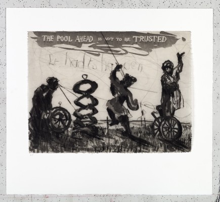 <div class="lightbox-artworktitle">The Pool Ahead is Not To Be Trusted</div><div class="lightbox-artworkyear">2019</div><div class="lightbox-artworkdescription">Coffee-lift aquatint with drypoint</div><div class="lightbox-artworkdimension">45 x 50 cm</div><div class="lightbox-artworkdimension">Edition of 40</div><div class="lightbox-tagswithlinks"><a rel='nofollow' href='/page/1/?s=%23Text'>#Text</A> <a rel='nofollow' href='/page/1/?s=%23Series'>#Series</A> <a rel='nofollow' href='/page/1/?s=%23Edition'>#Edition</A> <a rel='nofollow' href='/page/1/?s=%23Etching'>#Etching</A> <a rel='nofollow' href='/page/1/?s=%23WaitingForTheSibyl'>#WaitingForTheSibyl</A> <a rel='nofollow' href='/page/1/?s=%23Procession'>#Procession</A></div>