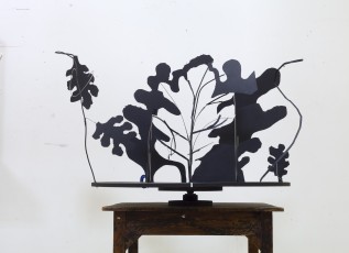 <div class="lightbox-artworktitle">Returning Leaf</div><div class="lightbox-artworkyear">2019</div><div class="lightbox-artworkdescription">Aluminium, wire, wood and paint</div><div class="lightbox-artworkdimension">80 x 114 x 91 cm</div><div class="lightbox-artworkdimension"></div><div class="lightbox-tagswithlinks"><a rel='nofollow' href='/page/1/?s=%23WaitingForTheSibyl'>#WaitingForTheSibyl</A> <a rel='nofollow' href='/page/1/?s=%23Wood'>#Wood</A> <a rel='nofollow' href='/page/1/?s=%23ShadowSculpture'>#ShadowSculpture</A> <a rel='nofollow' href='/page/1/?s=%23Rotating'>#Rotating</A> <a rel='nofollow' href='/page/1/?s=%23Aluminium'>#Aluminium</A></div>