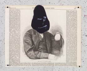 <div class="lightbox-artworktitle">Untitled (Nose in Suit)</div><div class="lightbox-artworkyear">2019</div><div class="lightbox-artworkdescription">Black paper and coloured pencil on Illustrated London News pages</div><div class="lightbox-artworkdimension">24.5 x 26.7 cm</div><div class="lightbox-artworkdimension"></div><div class="lightbox-tagswithlinks"><a rel='nofollow' href='/page/1/?s=%23Paper'>#Paper</A> <a rel='nofollow' href='/page/1/?s=%23FoundPaper'>#FoundPaper</A> <a rel='nofollow' href='/page/1/?s=%23Portrait'>#Portrait</A> <a rel='nofollow' href='/page/1/?s=%23Collage'>#Collage</A> <a rel='nofollow' href='/page/1/?s=%23TheNose'>#TheNose</A> <a rel='nofollow' href='/page/1/?s=%23ColouredPencil'>#ColouredPencil</A></div>