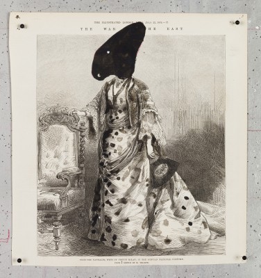 <div class="lightbox-artworktitle">Untitled (Nose with Fan)</div><div class="lightbox-artworkyear">2009</div><div class="lightbox-artworkdescription">Indian Ink on the Illustrated London News 1876 - 77</div><div class="lightbox-artworkdimension">28.8 x 26.5 cm</div><div class="lightbox-artworkdimension"></div><div class="lightbox-tagswithlinks"><a rel='nofollow' href='/page/1/?s=%23Ink'>#Ink</A> <a rel='nofollow' href='/page/1/?s=%23FoundPaper'>#FoundPaper</A> <a rel='nofollow' href='/page/1/?s=%23Portrait'>#Portrait</A> <a rel='nofollow' href='/page/1/?s=%23TheNose'>#TheNose</A></div>