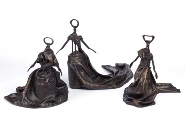 <div class="lightbox-artworktitle">Three Graces</div><div class="lightbox-artworkyear">2000</div><div class="lightbox-artworkdescription">Bronze, set of 3</div><div class="lightbox-artworkdimension">26 x 15 x 27 cm;  25 x 22 x 19 cm;  27 x 31 x 32 cm</div><div class="lightbox-artworkdimension">Edition of 7</div><div class="lightbox-tagswithlinks"><a rel='nofollow' href='/page/1/?s=%23Series'>#Series</A> <a rel='nofollow' href='/page/1/?s=%23Bronze'>#Bronze</A> <a rel='nofollow' href='/page/1/?s=%23Edition'>#Edition</A></div>