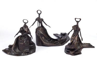 <div class="lightbox-artworktitle">Three Graces</div><div class="lightbox-artworkyear">2000</div><div class="lightbox-artworkdescription">Bronze, set of 3</div><div class="lightbox-artworkdimension">26 x 15 x 27 cm; 25 x 22 x 19 cm; 27 x 31 x 32 cm</div><div class="lightbox-artworkdimension">Edition of 7</div><div class="lightbox-tagswithlinks"><a rel='nofollow' href='/page/1/?s=%23Series'>#Series</A> <a rel='nofollow' href='/page/1/?s=%23Bronze'>#Bronze</A> <a rel='nofollow' href='/page/1/?s=%23Edition'>#Edition</A></div>