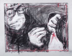 <div class="lightbox-artworktitle">Drawing for Studio Life, Episode 5 (Vaccination)</div><div class="lightbox-artworkyear">2021</div><div class="lightbox-artworkdescription">Charcoal, pastel and red pencil on paper </div><div class="lightbox-artworkdimension">31 x 40 cm</div><div class="lightbox-artworkdimension"></div><div class="lightbox-tagswithlinks"><A rel='nofollow' href='/page/1/?s=%23Charcoal'>#Charcoal</A> <A rel='nofollow' href='/page/1/?s=%23Paper'>#Paper</A> <A rel='nofollow' href='/page/1/?s=%23StudioLife'>#StudioLife</A> <A rel='nofollow' href='/page/1/?s=%23Pencil'>#Pencil</A> <A rel='nofollow' href='/page/1/?s=%23Pastel'>#Pastel</A></div>