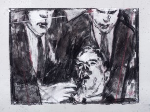 <div class="lightbox-artworktitle">Drawing for Studio Life, Episode 5 (Injured Verwoerd)</div><div class="lightbox-artworkyear">2021</div><div class="lightbox-artworkdescription">Charcoal, pastel and red pencil on paper </div><div class="lightbox-artworkdimension">30 x 40 cm</div><div class="lightbox-artworkdimension"></div><div class="lightbox-tagswithlinks"><A rel='nofollow' href='/page/1/?s=%23Charcoal'>#Charcoal</A> <A rel='nofollow' href='/page/1/?s=%23Paper'>#Paper</A> <A rel='nofollow' href='/page/1/?s=%23StudioLife'>#StudioLife</A> <A rel='nofollow' href='/page/1/?s=%23Pencil'>#Pencil</A> <A rel='nofollow' href='/page/1/?s=%23Pastel'>#Pastel</A></div>