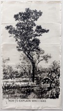 <div class="lightbox-artworktitle">How To Explain Who I Was</div><div class="lightbox-artworkyear">2022</div><div class="lightbox-artworkdescription">Indian ink on Phumani handmade paper, mounted on raw canvas</div><div class="lightbox-artworkdimension"></div><div class="lightbox-artworkdimension"></div><div class="lightbox-tagswithlinks"><A rel='nofollow' href='/page/1/?s=%23Ink'>#Ink</A> <A rel='nofollow' href='/page/1/?s=%23Paper'>#Paper</A> <A rel='nofollow' href='/page/1/?s=%23Tree'>#Tree</A> <A rel='nofollow' href='/page/1/?s=%23Text'>#Text</A></div>