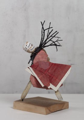 <div class="lightbox-artworktitle">Five Figures for Mayakovsky (Figure V)</div><div class="lightbox-artworkyear">2022</div><div class="lightbox-artworkdescription">Wood, Cardboard, Wire, Digital print, Found paper, Found object, Coloured pencil, Twigs, Watercolour, Screws and Bolts</div><div class="lightbox-artworkdimension"></div><div class="lightbox-artworkdimension"></div><div class="lightbox-tagswithlinks"><A rel='nofollow' href='/page/1/?s=%23FoundPaper'>#FoundPaper</A> <A rel='nofollow' href='/page/1/?s=%23FoundObjects'>#FoundObjects</A> <A rel='nofollow' href='/page/1/?s=%23Watercolour'>#Watercolour</A> <A rel='nofollow' href='/page/1/?s=%23ColouredPencil'>#ColouredPencil</A> <A rel='nofollow' href='/page/1/?s=%23DigitalPrint'>#DigitalPrint</A> <A rel='nofollow' href='/page/1/?s=%23Wood'>#Wood</A> <A rel='nofollow' href='/page/1/?s=%23Cardboard'>#Cardboard</A> <A rel='nofollow' href='/page/1/?s=%23OhToBelieveInAnotherWorld'>#OhToBelieveInAnotherWorld</A> <A rel='nofollow' href='/page/1/?s=%23Wire'>#Wire</A></div>