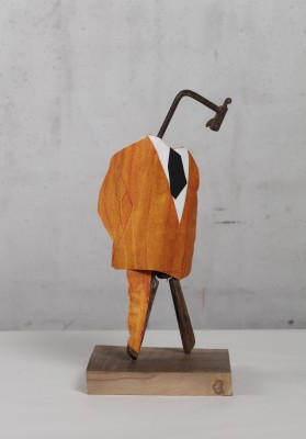 <div class="lightbox-artworktitle">Five Figures for Mayakovsky (Figure I)</div><div class="lightbox-artworkyear">2022</div><div class="lightbox-artworkdescription">Wood, Found object, Tape, Paper and Wire</div><div class="lightbox-artworkdimension"></div><div class="lightbox-artworkdimension"></div><div class="lightbox-tagswithlinks"><A rel='nofollow' href='/page/1/?s=%23Paper'>#Paper</A> <A rel='nofollow' href='/page/1/?s=%23Series'>#Series</A> <A rel='nofollow' href='/page/1/?s=%23FoundObjects'>#FoundObjects</A> <A rel='nofollow' href='/page/1/?s=%23Wood'>#Wood</A> <A rel='nofollow' href='/page/1/?s=%23OhToBelieveInAnotherWorld'>#OhToBelieveInAnotherWorld</A> <A rel='nofollow' href='/page/1/?s=%23Wire'>#Wire</A></div>