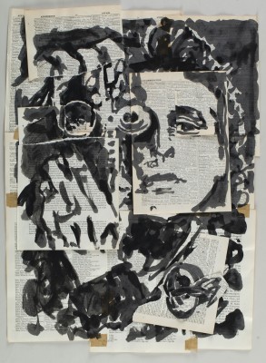 <div class="lightbox-artworktitle">Untitled (Man with Camera)</div><div class="lightbox-artworkyear">2014</div><div class="lightbox-artworkdescription">Indian ink, charcoal and digital print on Shorter Oxford Dictionary pages</div><div class="lightbox-artworkdimension">66 x 48 cm</div><div class="lightbox-artworkdimension"></div><div class="lightbox-tagswithlinks"><a rel='nofollow' href='/page/1/?s=%23Ink'>#Ink</A> <a rel='nofollow' href='/page/1/?s=%23FoundPaper'>#FoundPaper</A> <a rel='nofollow' href='/page/1/?s=%23Portrait'>#Portrait</A> <a rel='nofollow' href='/page/1/?s=%23Lulu'>#Lulu</A></div>